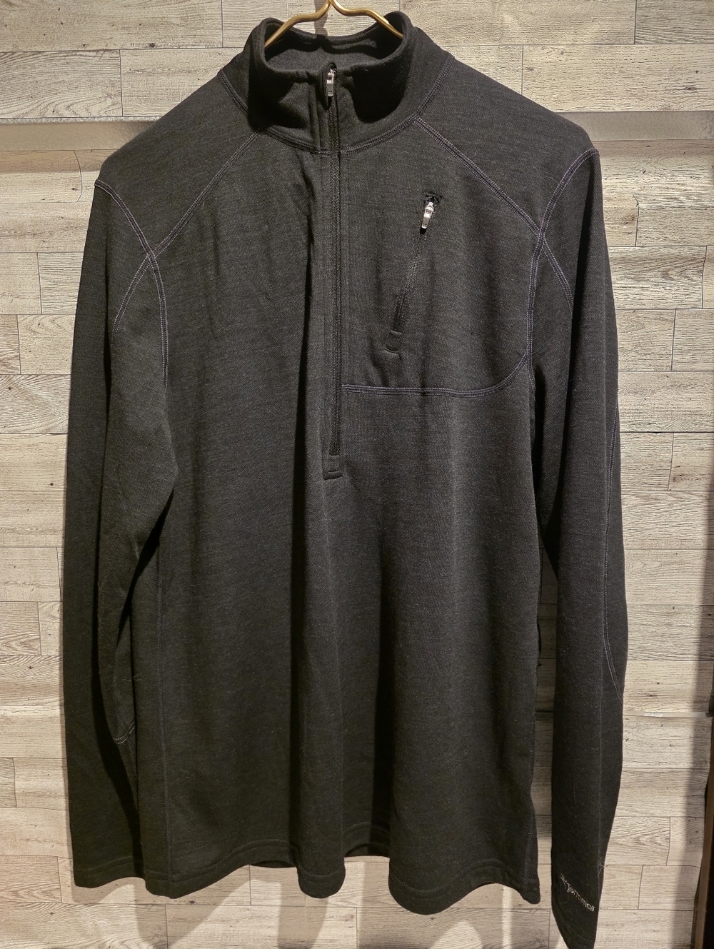 Men's Dark Charcoal Quarter-Zip Pullover Sweater